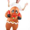 Christmas Inflatable Costume Adult,Gingerbread Man Costume