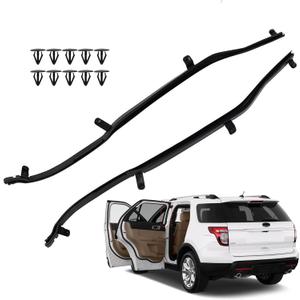 1 Pair LH & RH Front Edge of Rear Door Weather Strip Seal Compatible with Ford Explorer 2011-2019, Right Passenger and Driver Left Side Rear Door Weatherstrip Replaces # BB5Z-7825324B BB5Z-7825325B