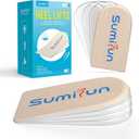 Sumifun Heel Lift, 4-Layer 1 Inch Gel Shoe Lifts for Women Uneven Legs, Adjustable Orthopedic Heel Lifts for Heel Pain and Leg Length Discrepancy, Heel Wedge Inserts 1/4" 1/2" 3/4" (Size L, Beige)