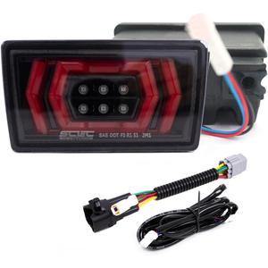 F1 Style 4th Brake/Fog Light Kit Rear Bumper - Plug and Play Brake Light Compatible with 2022-2025 Subaru WRX VB - Clear Lens Red Bar - Functions as Tail Lamp & Brake Lamp