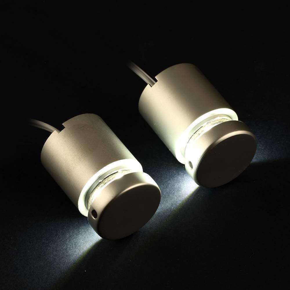 TOPNIKE Aluminum LED Sign Standoffs, 1"1", Silver, for Glass & Acrylic, Pack of 4 with 1 Power Supply