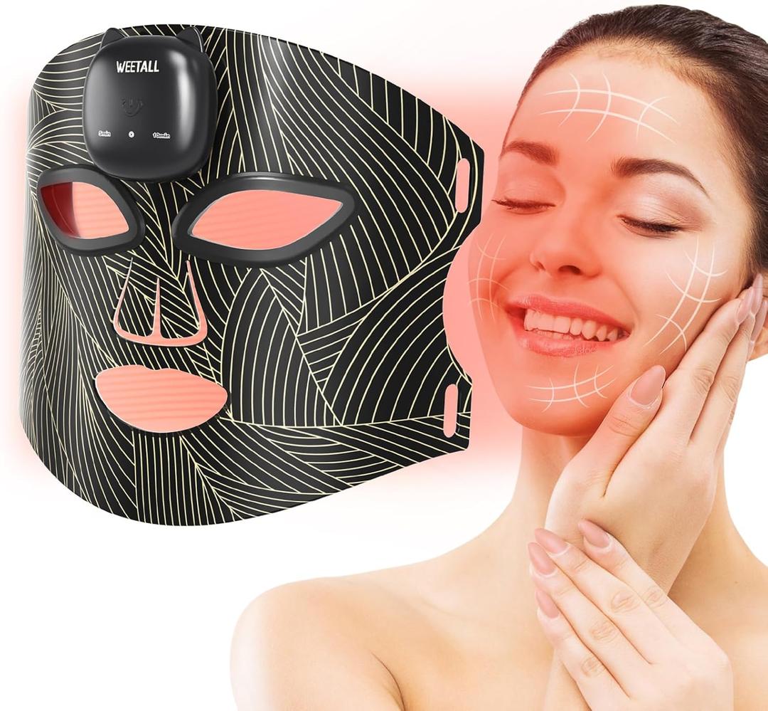 Red Light Therapy Mask for Face - FDA-Cleared 400-850nm LED Red & Near-Infrared Light for Skin Rejuvenation, 8 Skin Care Modes, Home Beauty Device, Relaxing Birthday Mothers Day Gifts for Women