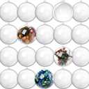 Kingrol 20 Pack 4-Inch Clear Plastic Fillable Ornaments Ball, for Christmas, Wedding, Party, Home Decor