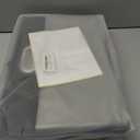 Fabric Clear Window Storage Bins with Lid, Closet Storage Box Linen Closet Baskets with 3 Handles for Organizing Clothing, Jeans, Shelves 15''- 3 Pack (Gray and Black)