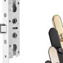2 Point Bolt Mortise Lock Used for Pella Storm Door Handle Set (Only Lock Body), Storm Door Lock Replacement Part Fits Pella, Screw Hole Center Spacing: 7-1/4 ", 2 Bolts Spacing:2-1/2 ".(White)