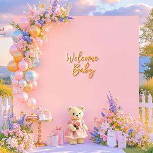 6.6FT x 6.6FT Dusty Pink Square Arch Backdrop Covers Spandex Fitted Wedding Arch Covers Stretchy Backdrop for Baby Shower Girls Birthday Party Bridal Shower Photo Photography Background Decorations