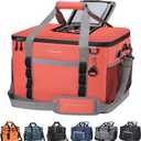 Maelstrom Collapsible Soft Cooler Bag,35/55/75 Cans Beach Cooler with Flip Top Lid, Ice Chest, Leakproof & Portable for Beach, Camping, Road Trips & Grocery Shopping (Watermelon)