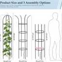 100% Metal 6.6ft Obelisk Trellis for Climbing Plants Outdoor 2PK, Garden Tower Trellis for Potted Plants Indoor with Twist Tie and Butterflies, Plant Support for Clematis Tomato Cucumber