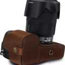 Megagear MG1808 Ever Ready Leather Camera Half Case Compatible with Sony Alpha A6600 - Dark Brown