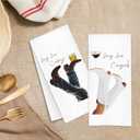 Western Cocktail Kitchen Towels, Gifts for Whiskey Lovers, Espresso Martini Gifts, Long Live Cowgirls Cowboys Decorative Dish Tea Hand Towels for Kitchen, 16x24 Inch Set of 2 longlive2