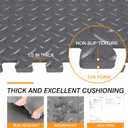 TCE AUPM002GY Interlocking Foam Mat Protective Exercise Workout Puzzle Floor Mat Tiles for Home Gym Equipment - 6 Pieces, 24 Square feet, Gray