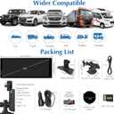 Carpuride 4K W903 Portable Wireless Carplay & Android Auto with Dash Cam - 9.3" HD IPS Screen, 4K Front Camera, Loop Recording, Bluetooth, Mirror Link, GPS, Siri, Dashboard Mounted