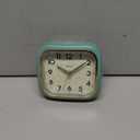 4.3" Retro Analog Alarm Clock • Silent Non Ticking • Gentle Wake • Beep Sounds • Increasing Volume • Battery Operated Snooze and Lighted on Demand • Retro Green