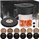 Electric Whiskey Smoker kit - Built-in Lighter (No ButaneDrink Smoker, 6 Wood Chip Flavors, Rechargeable Cocktail Smoker Kit, Birthday Bourbon Whiskey Gift, Suitable for Men, Dad, Husband