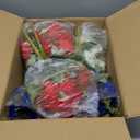 Sariiraw 12 Stems Artificial Patriotic Mums Red White Blue Outdoor Decor
