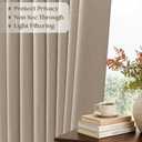 Burlywood Linen Pinch Pleated Curtains 90 Inch Length 2 Panels for Living Room Pinch Pleat Curtains Back Tab Light Filtering Tan Taupe Semi Sheer Neutral Drape for Bedroom Dining Room Window 40x90