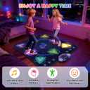 Dance Mat Toys for 3-12 Year Old Girls & Boys, Dance Mats with Light Up 8-Buttons & Wireless Bluetooth, Music Dance Toy with 5 Modes Game, Birthday Xmas Gifts for 3 4 5 6 7 8 9 10+ Year Old Girls Boys