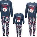 HYCLES Family Christmas Pajamas Matching Sets Christmas Pjs Family Set Pajamas Cartoon Snowman Santa Claus for Men Couple