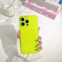 Lovmooful Compatible for iPhone 13 Pro Max Case Clear Cute Flower Floral with Slim Glitter Design for Girls Women Soft TPU Shockproof Protective Girly for iPhone 13 Pro Max Case-Fluorescent Green