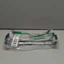 14-Inch Wine Glass Holder - Under Cabinet Metal Stemware Rack for Kitchen Bar - Single Rail Hanging Storage Hanger, Set of 2 (Black)