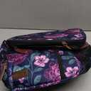 MIYCOO Lunch Bag & Lunch Box for Women Men Double Deck - Leakproof Insulated Soft Large Adult Lunch Cooler Bag for Work, Beach, Picnic, Camping, Travel (Purple Flower,15L)
