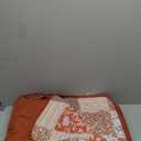 Mybedsoul Burnt Orange Quilt Set King Size, 3 Pieces Boho Plaid Terracotta Floral Bedspread Set Microfiber Lightweight Bohemian Bedding Bedspread Coverlet Set for All Season 90"x104"