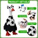 2 x 2026 World Cup Soccer Desk Goose Outfits, 7 Inch Desk Goose Outfits Felt Costume with Soccer, World Cup Decoration for Desktop Goose Statues, Gifts for Soccer Lovers (Dress+ Pennant)