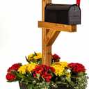 SnapPot Mailbox Planter Box – Fits True 4x4 (3.5") & 6x6 (5.5") Posts, Wrap-Around Resin Planter, 24” 16 Gallon, Tuxedo Black