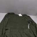 Dowerme Women's Dresses 2024 Fall Puff Long Sleeve Crewneck Smocked Tiered Flowy A-Line Boho Wedding Party Maxi Dress (Army Green, Large)