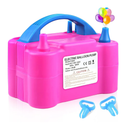 DECOCKRAT Balloon Pump - Electric Dual Nozzle Air Pump for Balloon, Portable Balloon Blower Save Time and Effort, Balloon Inflator for Parties and Decorations - 110V-120V, 600W, BluePink