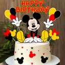 3 x WEERSHUN Mouse Cake Topper for Birthday Party Decoration 15Pcs - Mouse Cartoon Birthday Party Supplies - Cupcake Decoration Supplies for Kids Boys Birthday Party