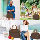 Coobiiya Lunch Bag Women, Lunch Box for Women Adult Men, Small Leakproof Cute Lunch Tote Large Capacity Reusable Insulated Cooler Lunch Container for Work/Office/Picnic/Travel-Brown