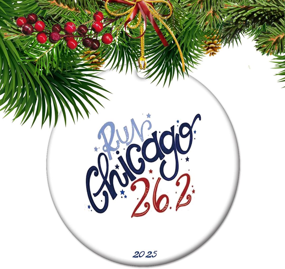 Chicago Marathon 2025 Finisher's Ornament - 26.2 Mile Commemorative Keepsake, Race Day Memorial Gift for Runners
