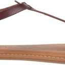 Amazon Essentials Women's Casual Thong Sandal with Ankle Strap (7.5, Brown)