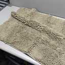 OLANLY Bathroom Rugs 36x24, Extra Soft Absorbent Chenille Bath Rugs, Rubber Backing Quick Dry, Machine Washable Bath Mats for Bathroom Floor, Tub and Shower, Home Decor Accessories, Warm Taupe