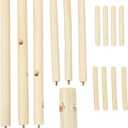 LIFKOME 1pc Wooden Standing Coat Rack Triangular Base Detachable Design for Coats Bags and Hats Stylish and Clothes Hanger for Bedroom and Entryway (170X46X46CM, White)