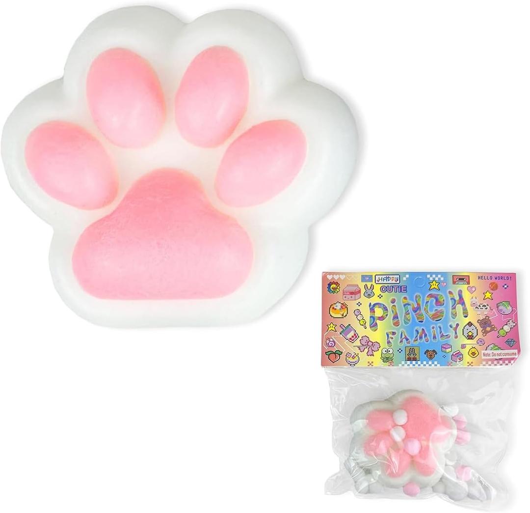 3.15in Cat Paws Squishies Toys for Stress Relief,Stick Squishy,Kawaii Mochi Squishy Sensory Toys(1Pcs-Pink)