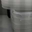 IRIS USA 40 Qt Stackable Plastic Storage Bins with Lids, 4 Pack - BPA-Free, Made in USA - See-Through Organizing Solution, Latches, Durable Nestable Containers, Secure Pull Handle - Clear (40 Qt. - 4 Pack)