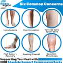 (3 Pairs - Closed Toe) Plus Size Compression Stockings for Women 15-20mmHg - Womens Sheer Compression Knee High with Wide Calf for Diabetic, Lymphedema, Swelling - Black, 5X-Large - A101BL8-3
