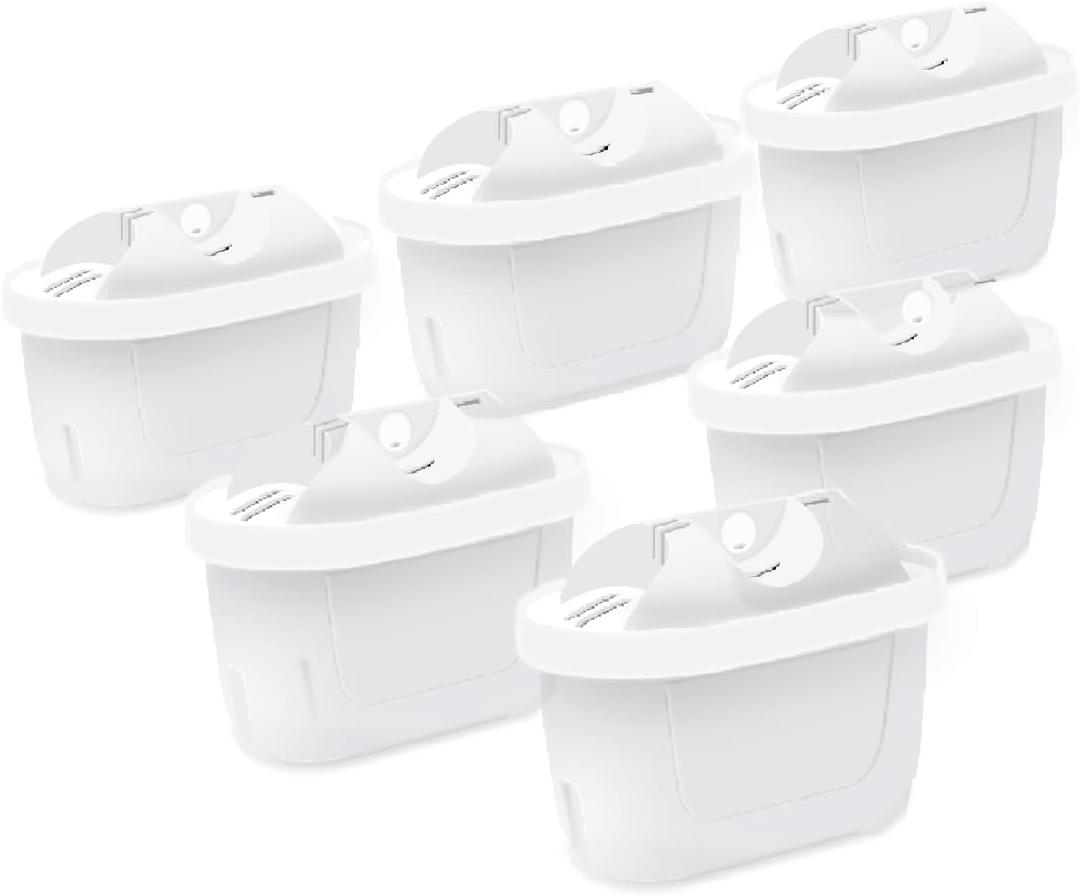 Water Filter for All BRITA,Compatible with Brita Maxtra/Mava,Maxtra+, Fit for Mavea,Marella jug Pitcher Replacement Cartridge, Reduce Limescale and Impurities.  (6)