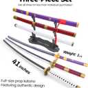 Cold Blade Katana Sword - 41 inches Katana Replica with Holster Belt and Display Stand - Sword with Authentic Design Zihegui