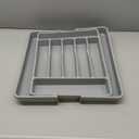 ukeetap Extra Large Expandable Silverware Organizer, BPA-Free Food-Safe Cutlery Flatware Organizer, Kitchen Utensil Drawer Organizer, Adjustable Silverware Holder for Spoons Forks Knives, Gray