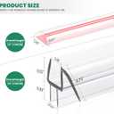 Glass Door Bottom Seal, 1/4" x 39" Shower Door Clear Silicone Seal Strip and PVC Base Set, Frameless Doors Bottom Sweep Glass-Stop Shower Leaks Frameless Shower Doors