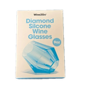 Wine2Go Diamond Silicone Wine Glasses, 9oz, Pack of 2
