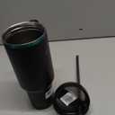 Stanley Quencher H2.0 Tumbler with Handle and Straw 40 oz | Flowstate 3-Position Lid | Cup Holder Compatible for Travel | Insulated Stainless Steel Cup | BPA-Free | Black Chroma