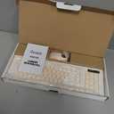 Wireless Keyboard and Mouse Combo, Full-Sized Wireless Keyboard and Adjustable DPI Mouse, 2.4GHz USB Receiver, Keyboard and Mouse for PC, Windows, Desktop, Laptop (Latte Color)