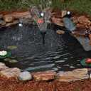 UWIOFF Pond Liner 20 x 25ft 20 mil Pond Liners for Outdoor Ponds, UV Resistant Pond HDPE Liner for Fish Ponds, Pool, Water Features, Fountains, Waterfall and Water Gardens, Black