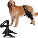 Dog Knee Brace for Torn ACL, Hip Dysplasia, Arthritis Pain Relief, Osteoarthritis, and Ligament Injuries, Adjustable Neoprene Support for Front or Hind Leg, Black (Small)
