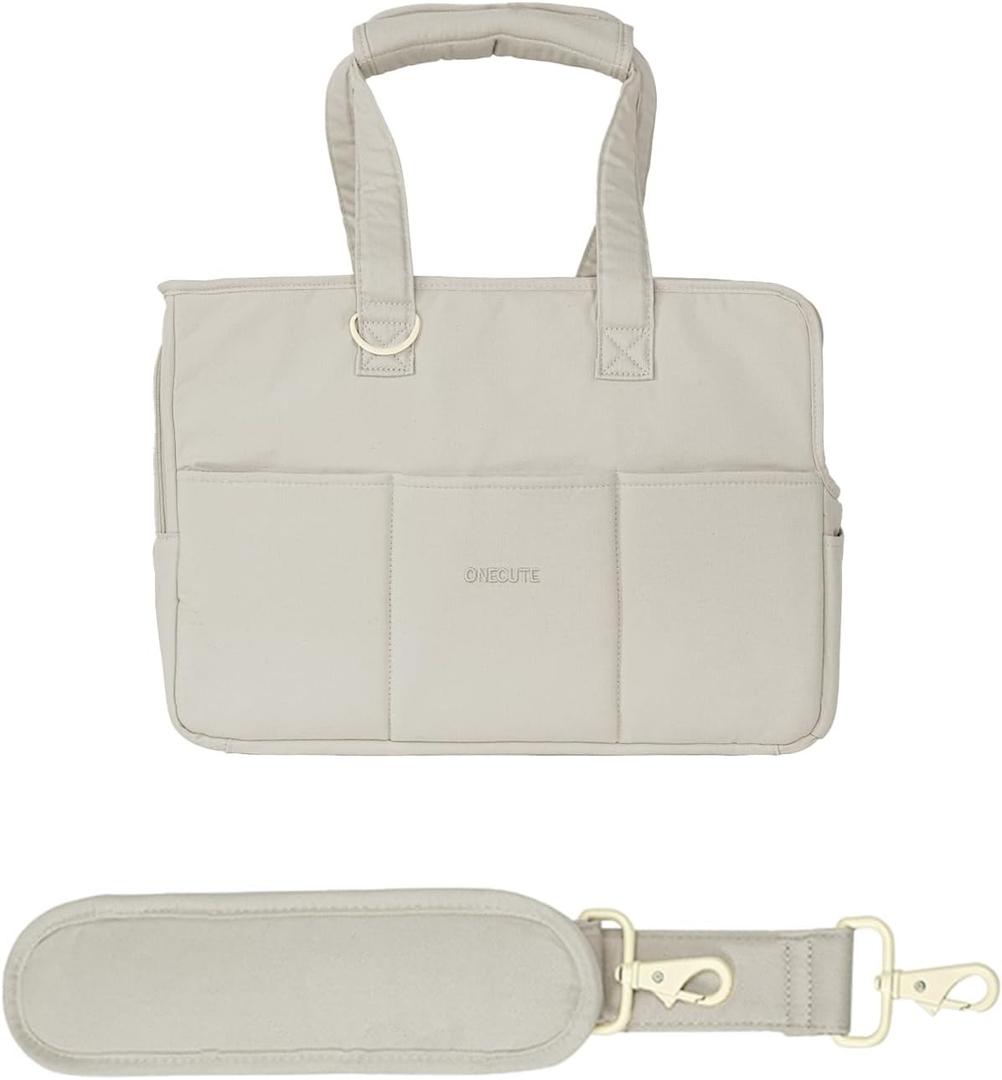 S-Size Bag and Strap ONECUTE Dog Carrier Set for Small Dog with a Shoulder Strap,Grey Bag