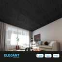 Art3d Drop Ceiling Tiles 24x24 in Black (12-Pack, 48 Sq.ft), Wainscoting Panels Glue Up 2x2, 12pcs 24"x24"